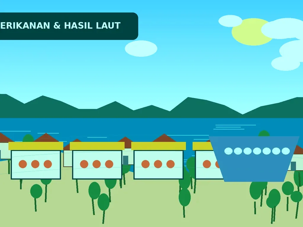 Ilustrasi Pasar rakyat & perdagangan Desa Teluk Bakau